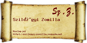 Szilágyi Zomilla névjegykártya